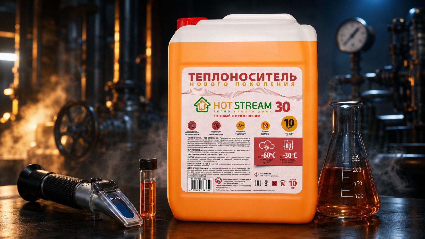 Теплоноситель Hot Stream 30 на основе этиленгликоля