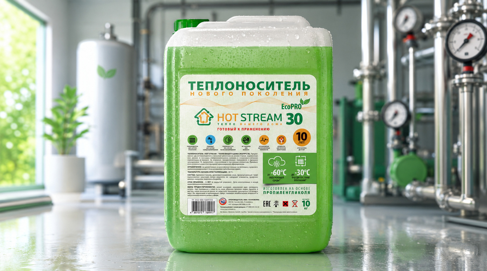 Теплоноситель Hot Stream EcoPRO 30 на основе пропиленгликоля